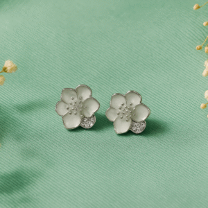 Frosted Bloom Crystal Studs